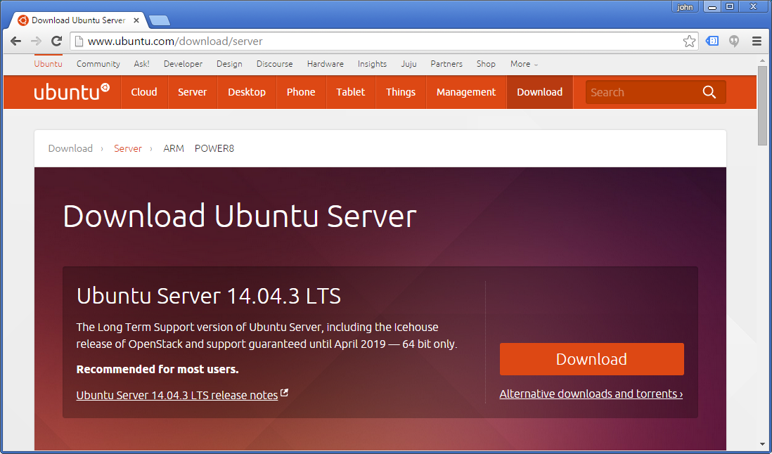 ubuntu download servers