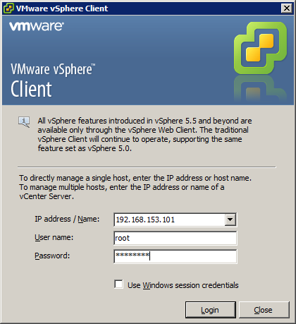 vSphere Client for Windows